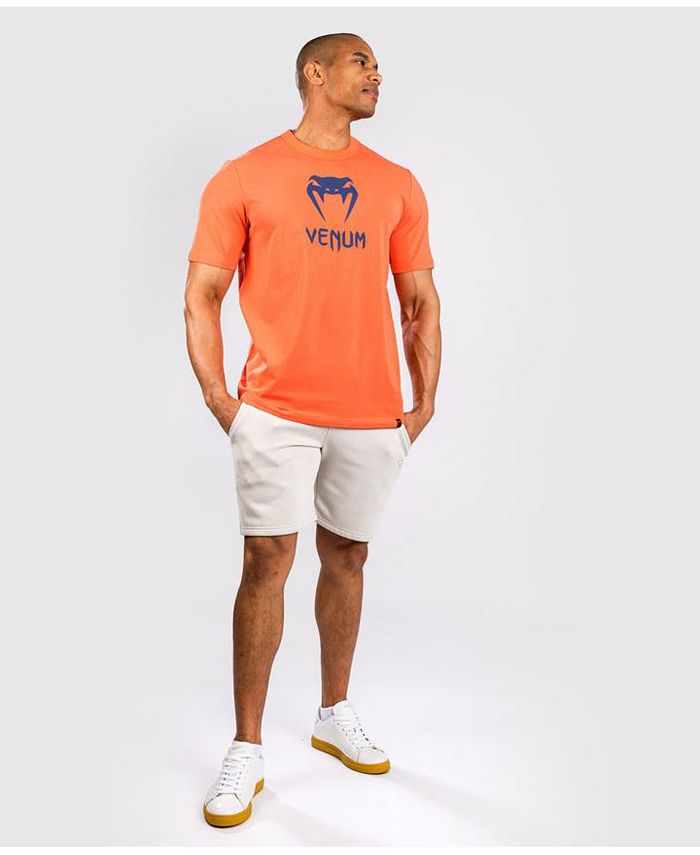 Venum Men's Classic T-Shirt, Orange/Navy Blue