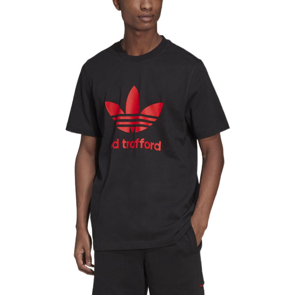 تي شيرت adidas Original Old Trafford Trefoil T-Shirt باللون الأسود، أسود