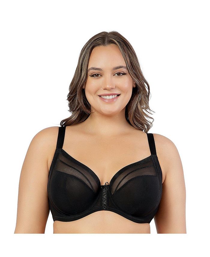 PARFAIT Women's Unlined Plunge Shea Bra, Black