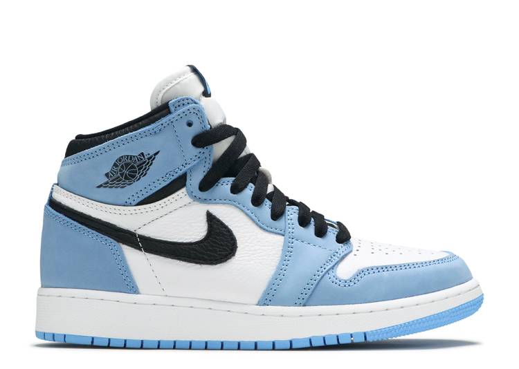 حذاء رياضي AIR JORDAN 1 RETRO HIGH OG GS 'UNIVERSITY BLUE'، أبيض