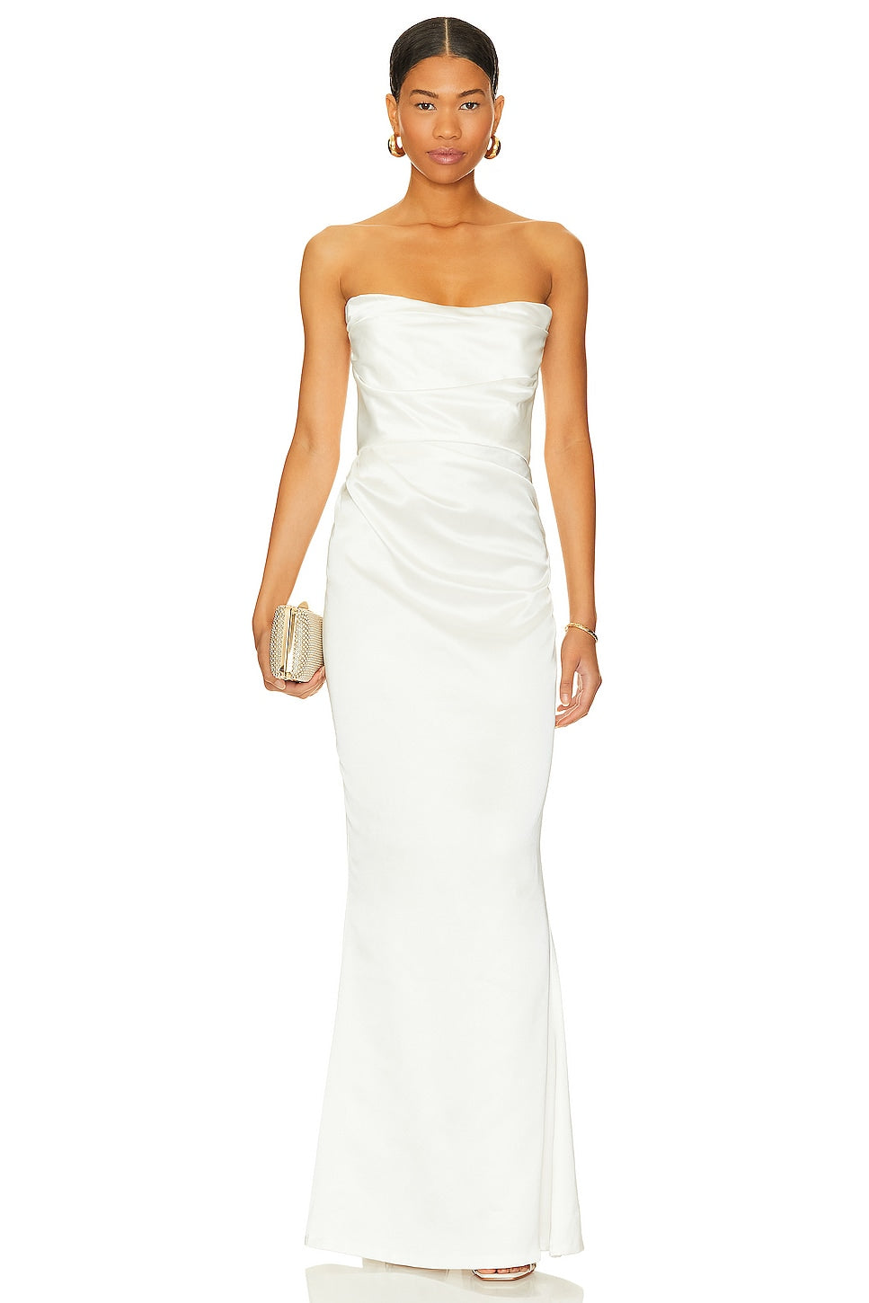 Nookie Emelie Strapless Gown Dress, White