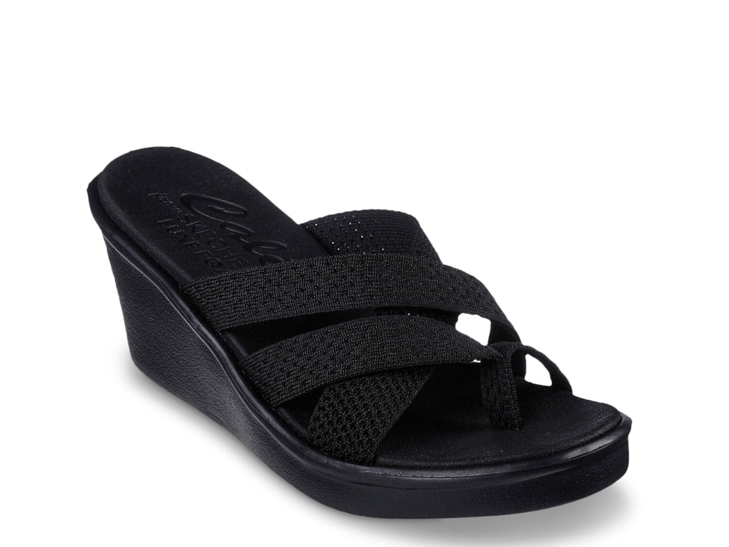 Skechers Rumble On Heat Maze Wedge Sandals, Black