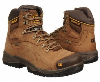 Caterpillar Men's Steel Toe High Waterproof Diagnostic Work Boots ,  beige