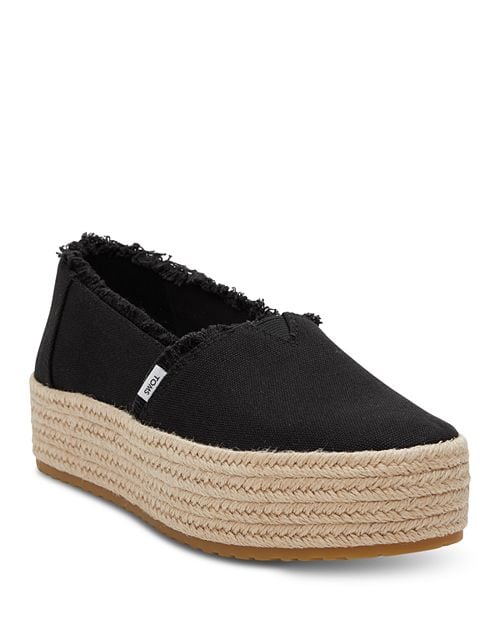 Valencia Women's Espadrilles with TOMS Platform, Black