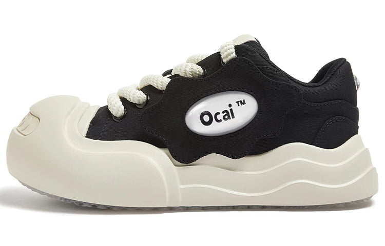 Ocai 002 Smile unisex canvas shoes, retro black