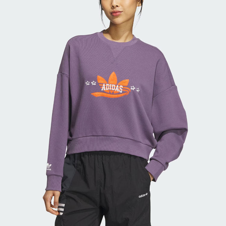 MC Crew Women's Sweatshirt Grey Purple Adidas Originals