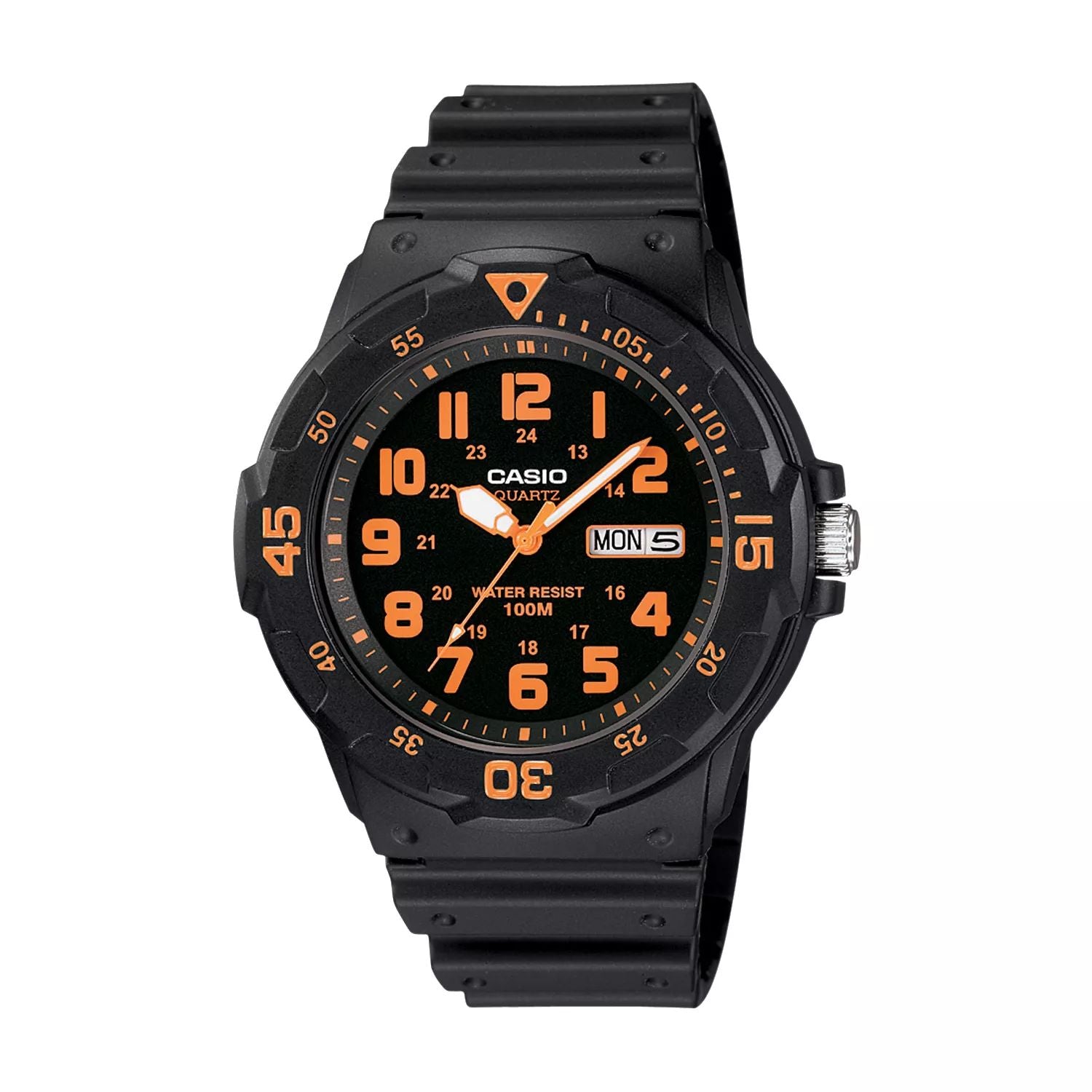 Casio men's watch, orange