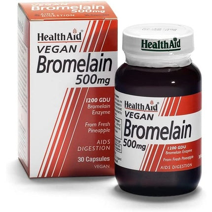 Bromelain 500 mg 30 vegetable capsules, Healthaid