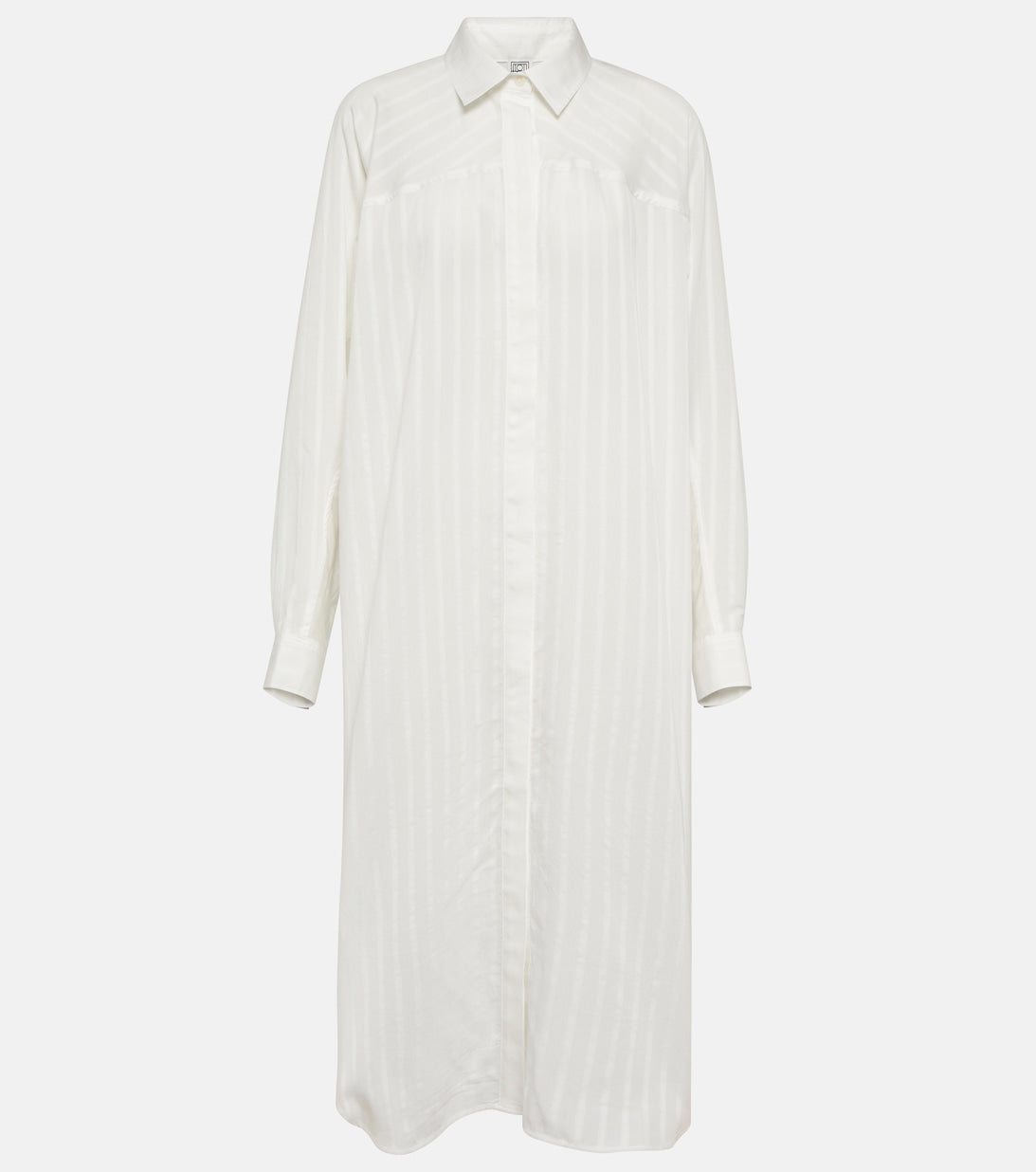 TOTEME striped jacquard shirtdress, white