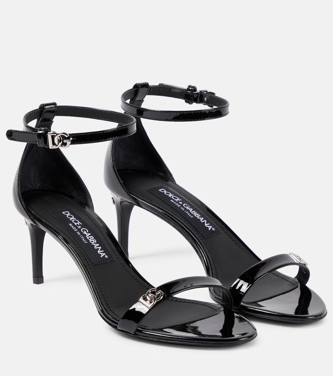 Dolce&Gabbana patent leather sandals, black