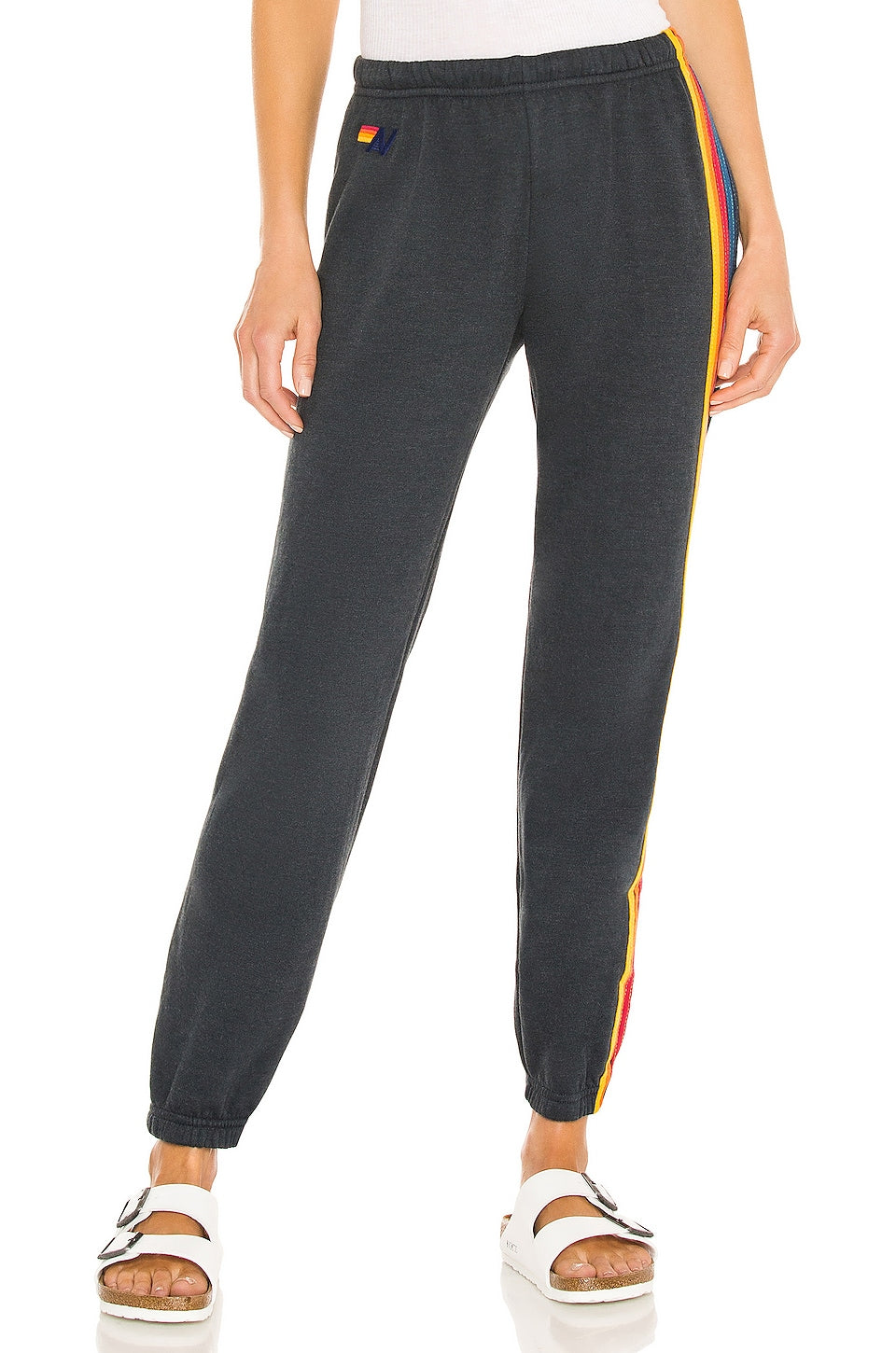 Aviator Nation 5 Stripe Track Pants in Charcoal