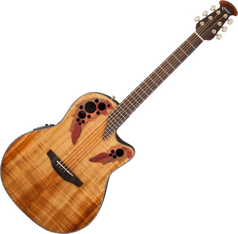 Acoustic Guitar Ovation CE44P Celebrity Elite Plus Mid-Depth A/E Figured Koa