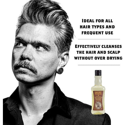 Daily shampoo cleanses hair and scalp.  Ideal for all hair types and frequent use .  Balanced for superior degreasing and cleansing without over-drying.  Features of T4 Tonic Blend 350 ml . , Reuzel