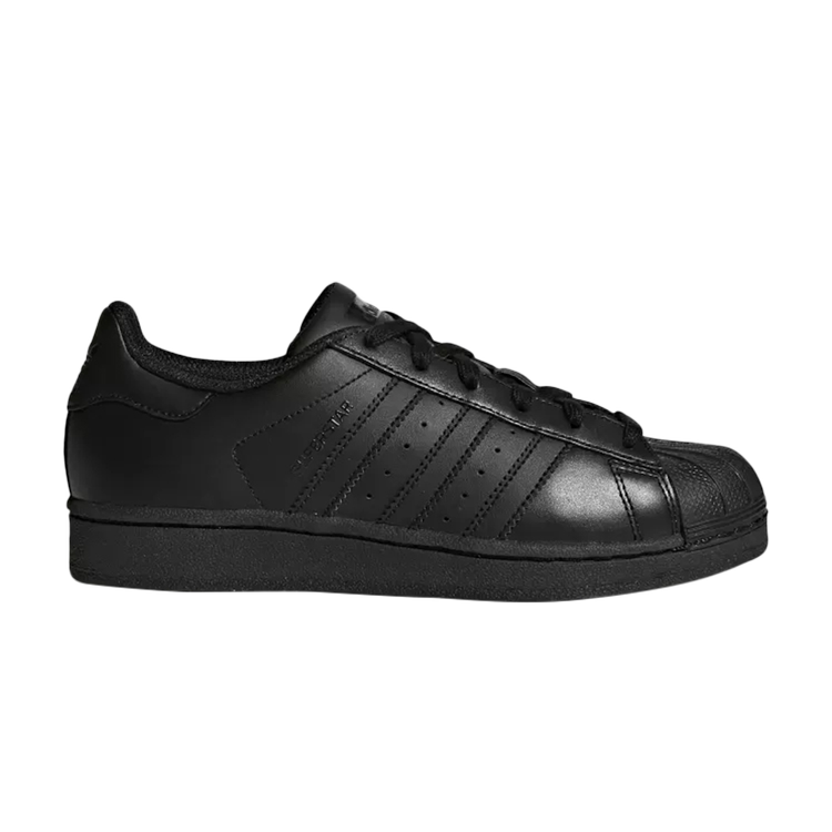 حذاء رياضي Adidas Superstar Foundation J 'Triple Black' باللون الأسود