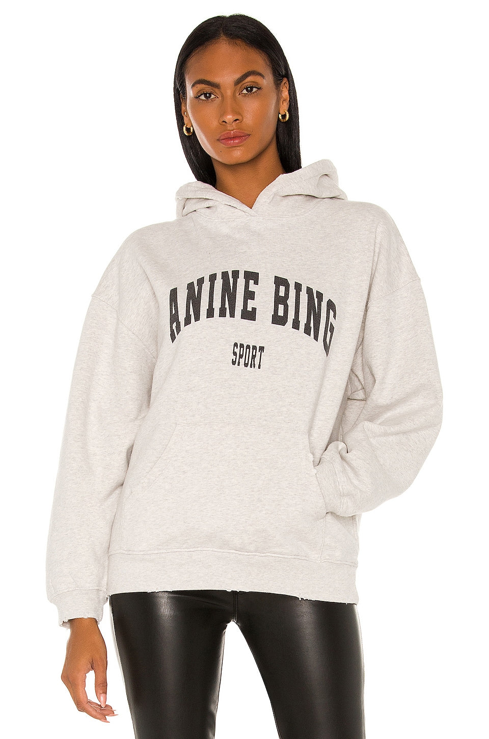 ANINE BING Sport Harvey Sweatshirt, Heather Gray