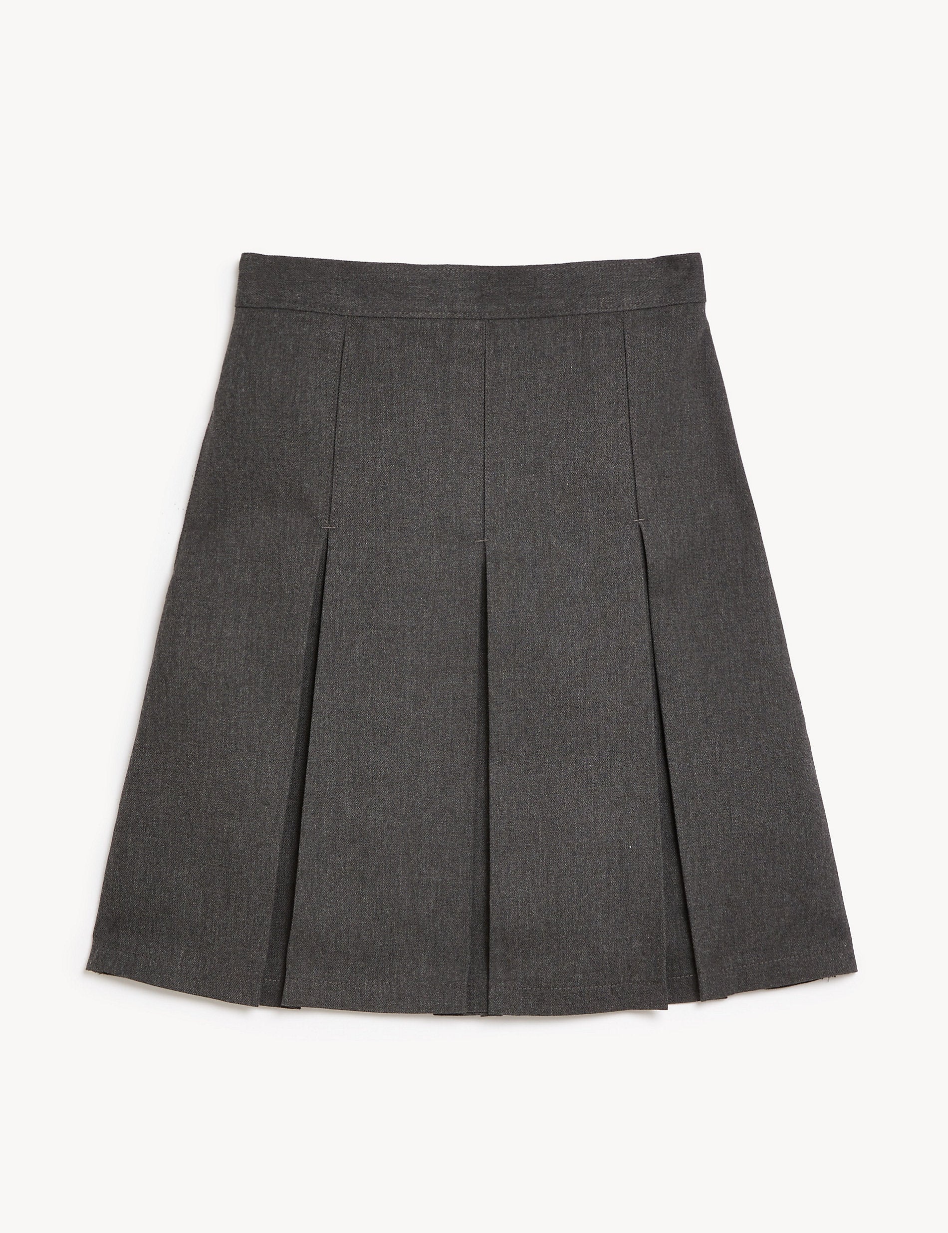 Girls' (2-18 years) Marks & Spencer Large Fit Pleated School Skirt, Gray