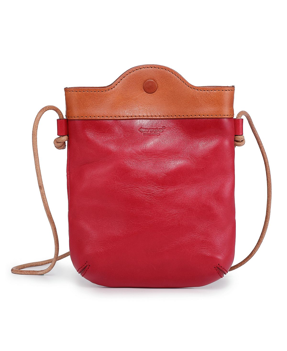 Women's crossbody bag Out West made of genuine leather OLD TREND, red