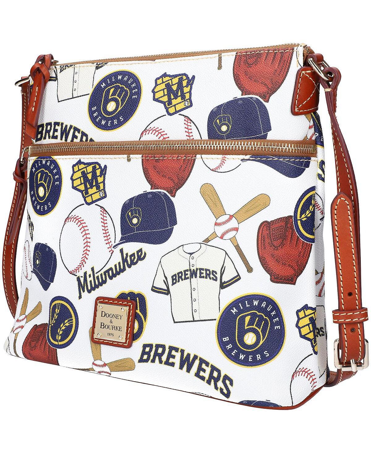 Women's Milwaukee Brewers Gameday Dooney & Bourke Crossbody Bag, White