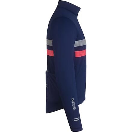 Men's Rapha Brevet Infinium Gore-Tex Long Sleeve Jersey, Navy/Hi-Vis Pink