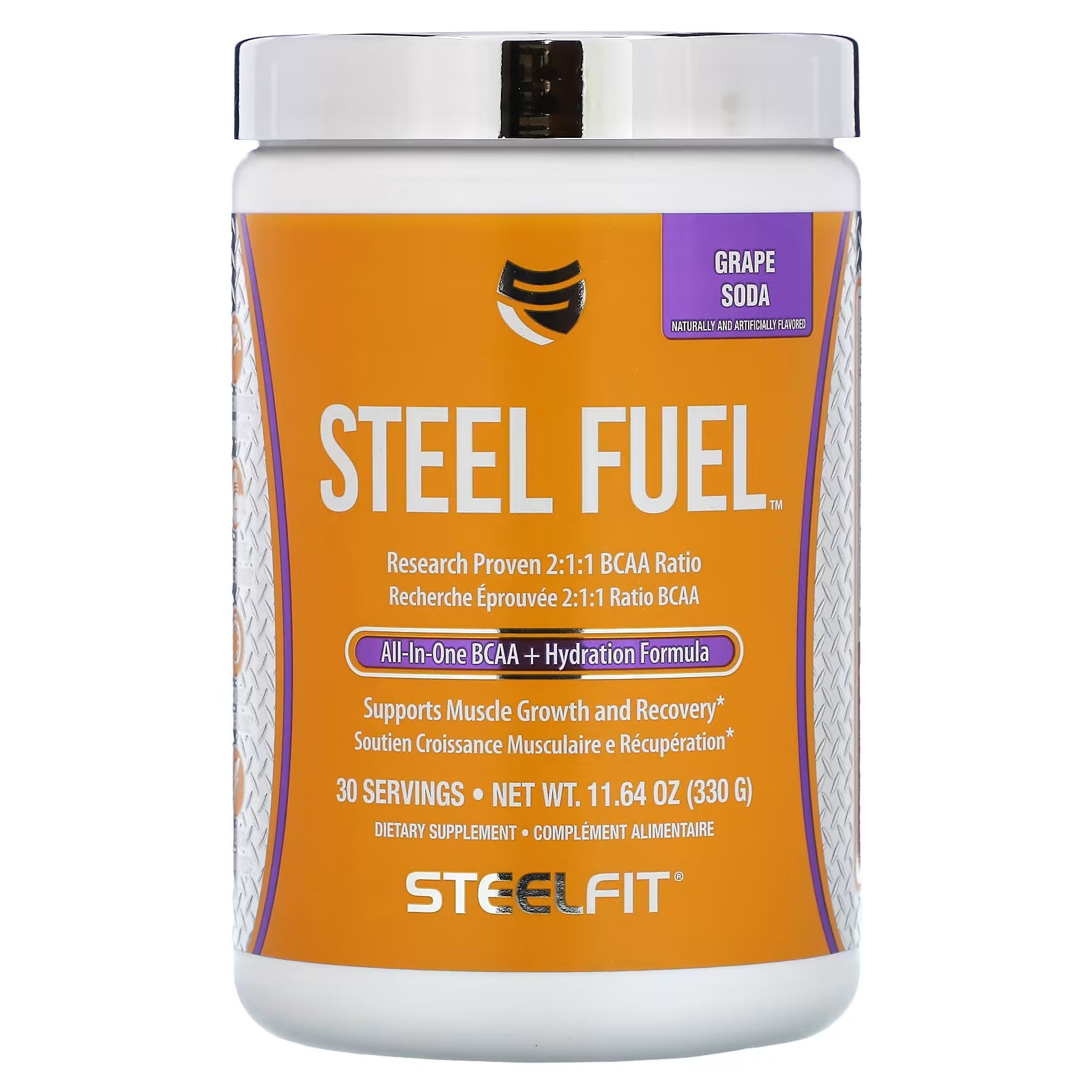 Universal BCAA Complex + Hydration Formula SteelFit Steel Fuel, Grape Soda