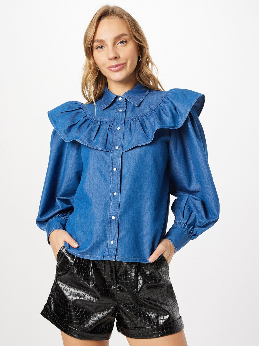 Nasty Gal blouse, blue