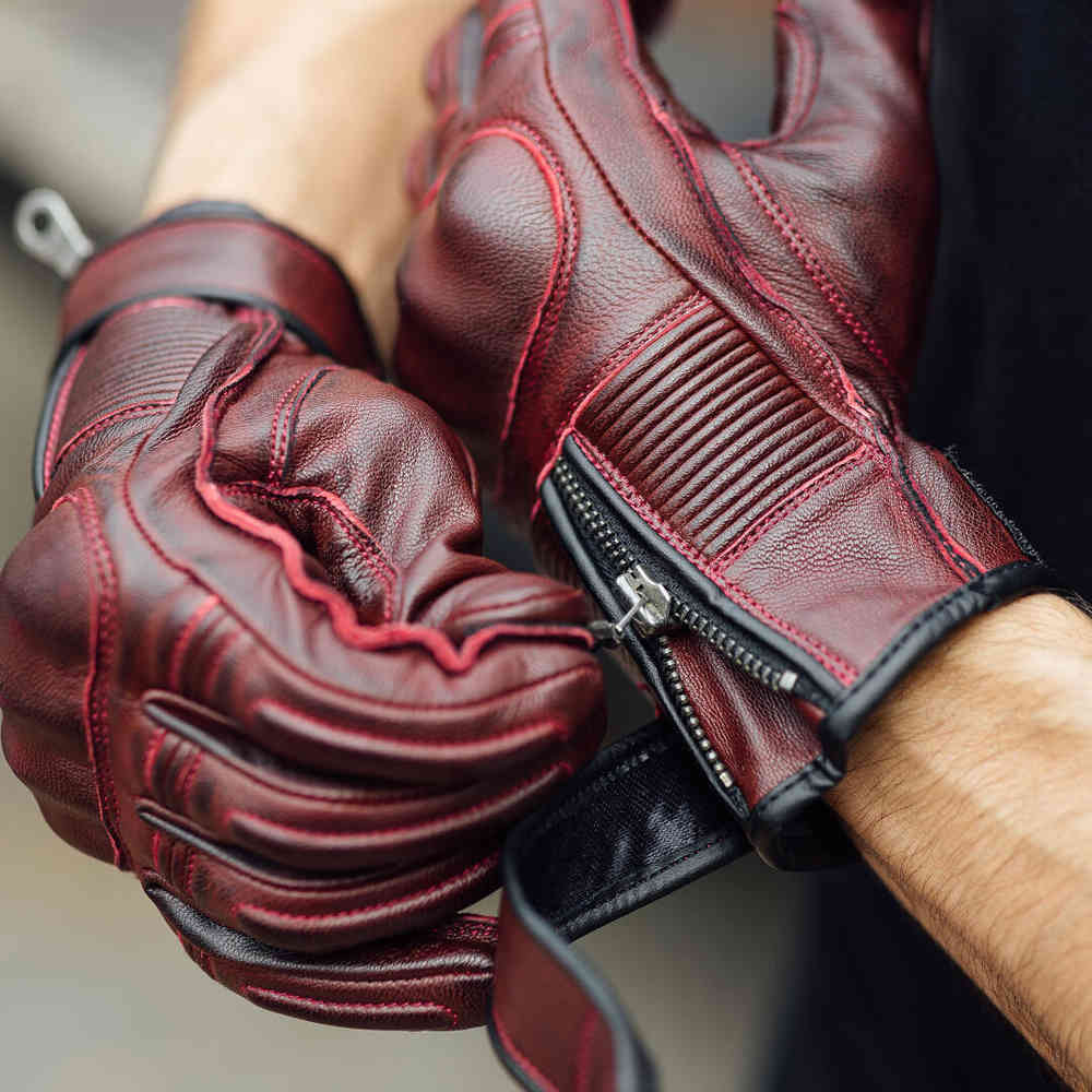 Motorcycle gloves Glory D3O Heritage Merlin, red