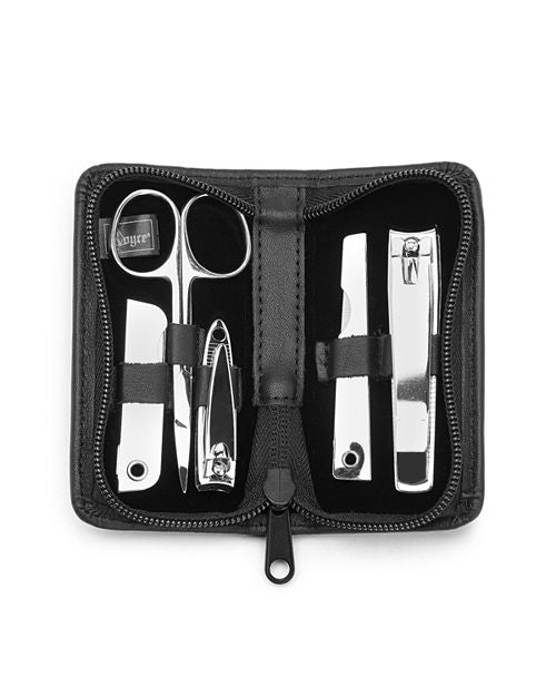 Mini leather manicure set ROYCE New York, Black