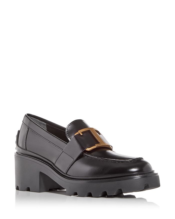 Tod's Women's Block Heel Buckle Loafers