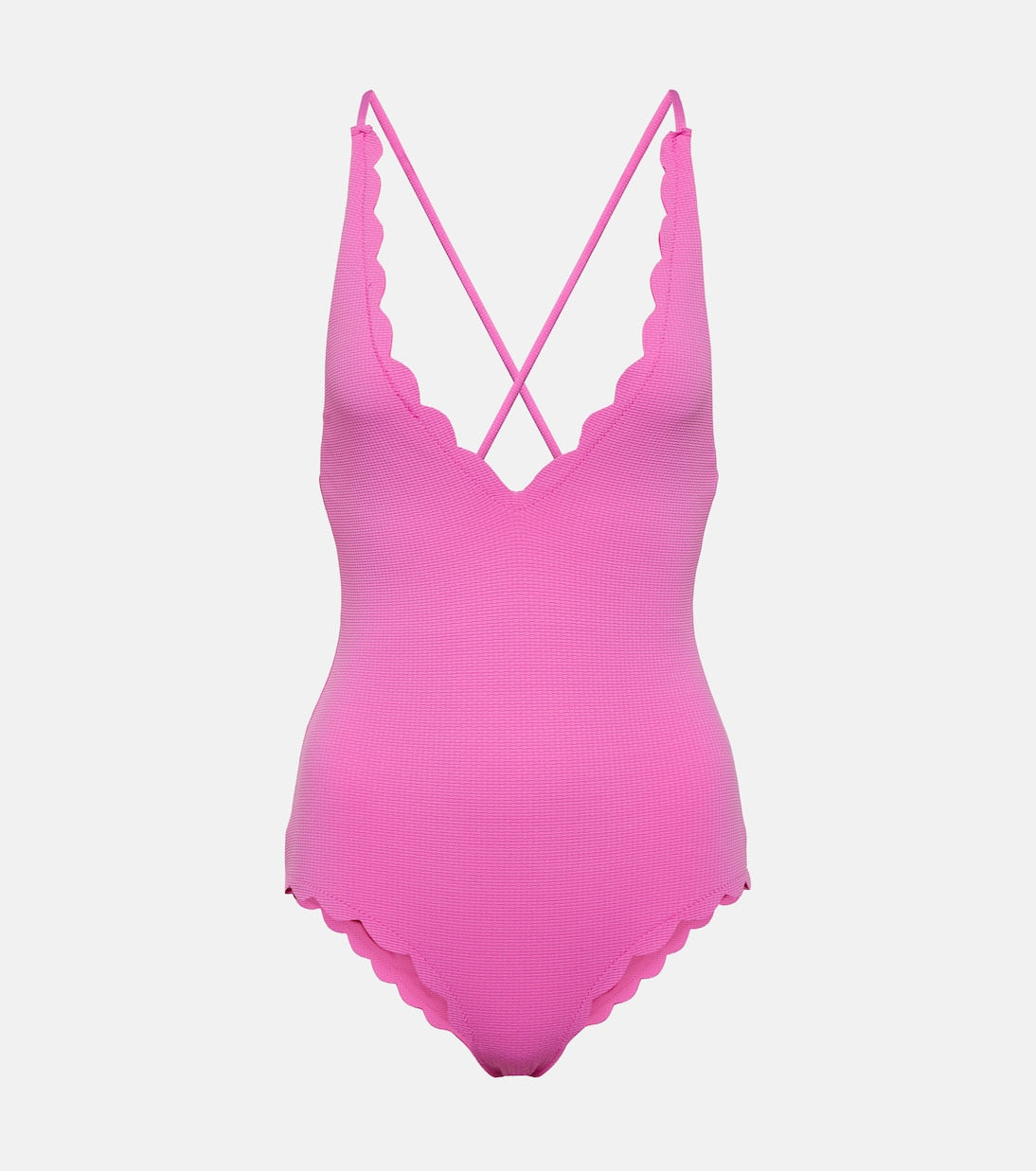 Marysia scalloped north mailot swimsuit, pink