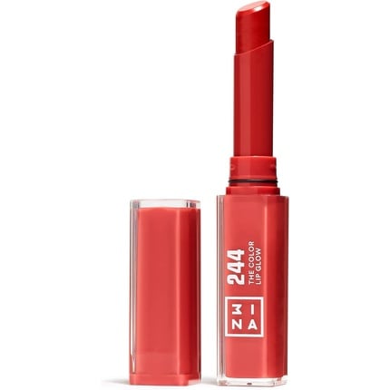 3INA Makeup The Color Lip Glow 244 Shiny Red Lip Balm with Shea Butter 1.60 g