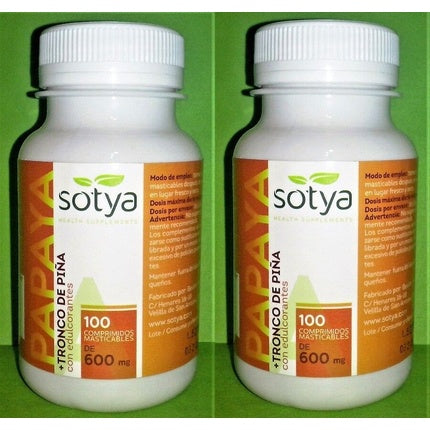 Papaya 600 mg 100 tablets – pack of 2, Sotya