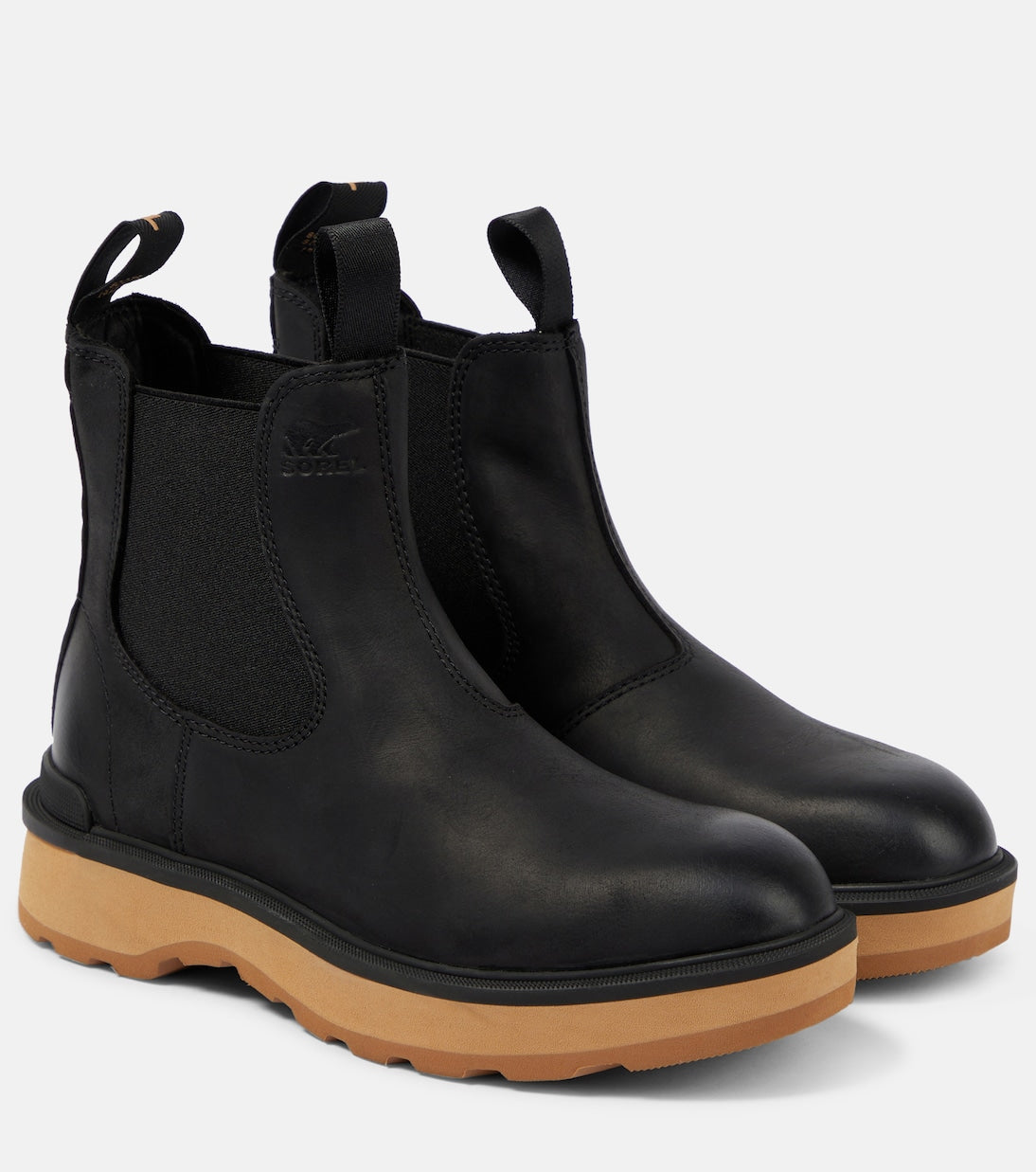 Leather Chelsea boots hi-line Sorel, black