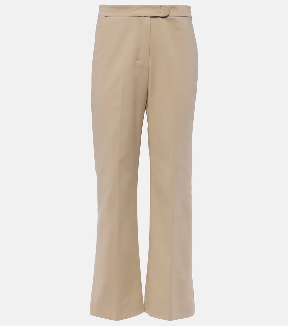 S Max Mara' cotton blend conico flared trousers, beige