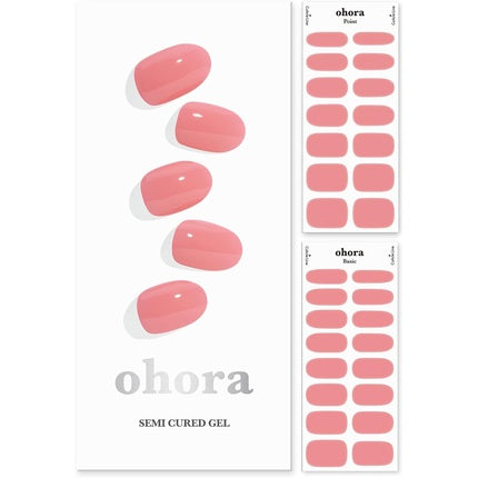 [T]ohora N Cream Glow Semi-Cure Gel Nail Strips - يعمل مع أي مصابيح أظافر عالية الجودة، متينة وسهلة الاستخدام والإزالة - تتضمن 2 وسادة تحضير مبرد أظافر وعصا خشبية