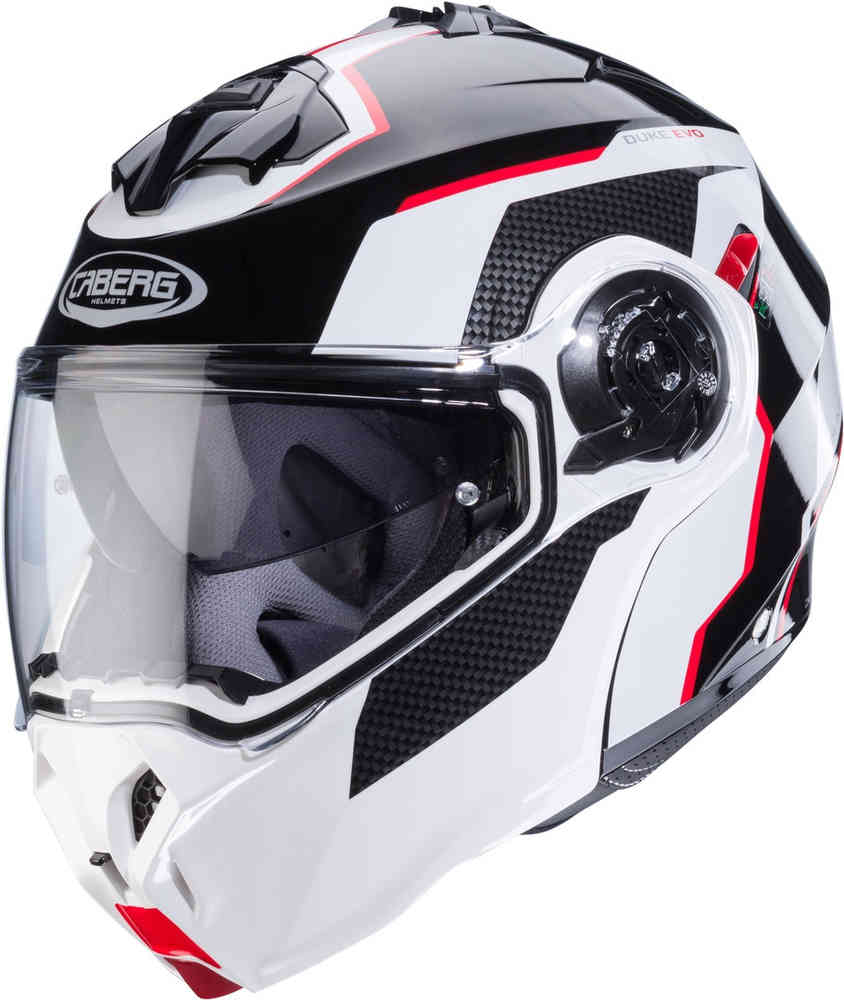 Duke Evo Move Caberg Helmet, Black/White/Red