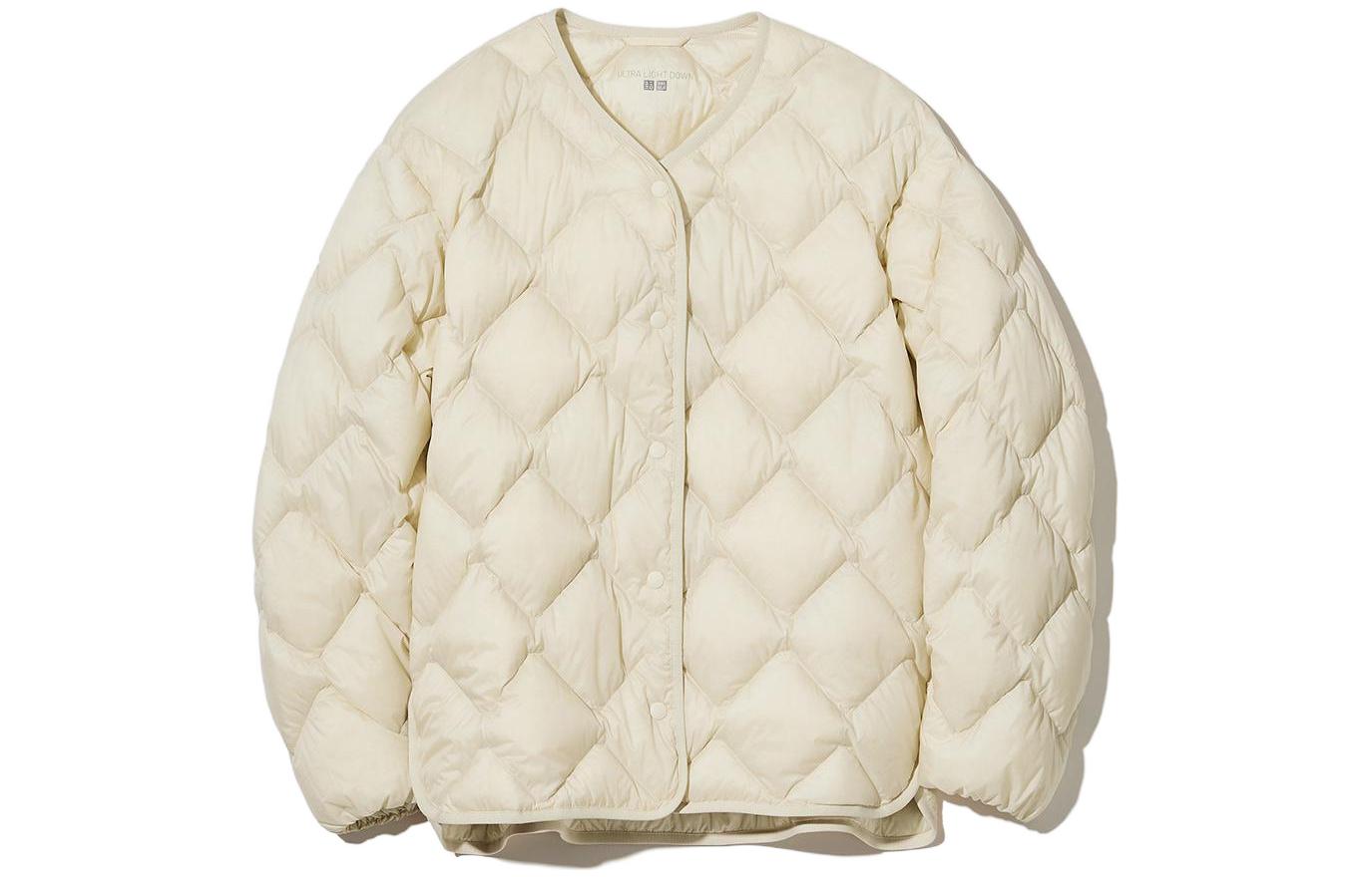 Women's down jacket milky white Uniqlo