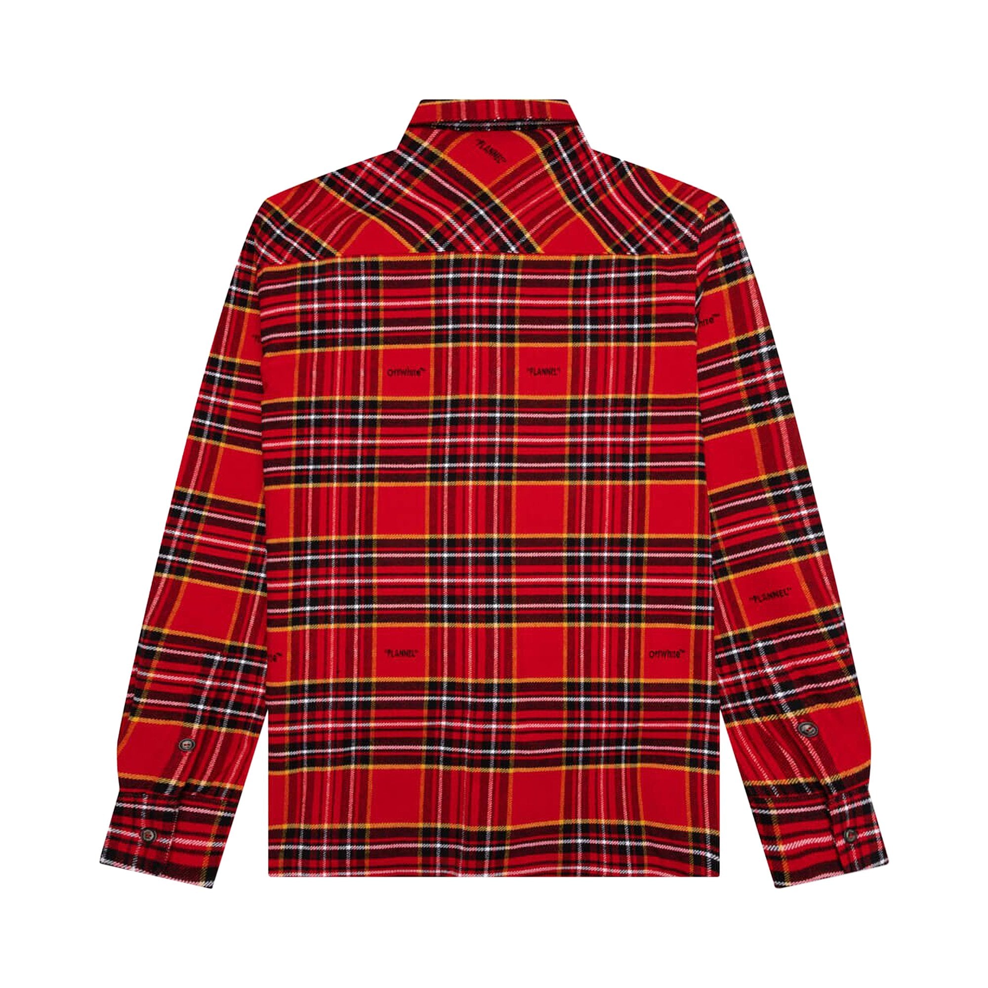 Off-White Flannel Skate Shirt, Red/Black