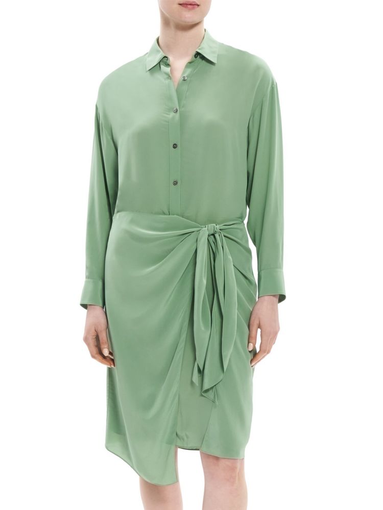 Theory Asymmetrical Shirtdress, Leaf