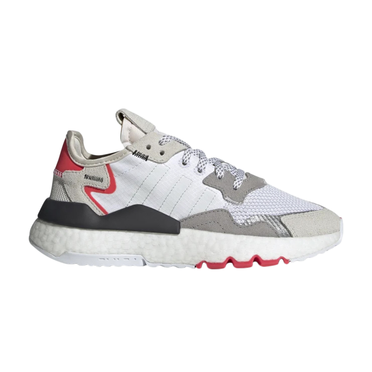 Adidas Nite Jogger J 'White Shock Red' Sneakers, White