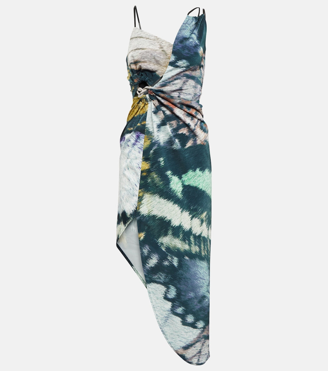 Asymmetrical print midi dress JACQUES WEI, multicolor