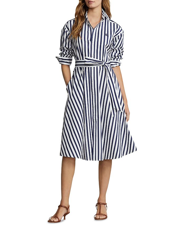 Ralph Lauren Striped Cotton Shirtdress with Belt