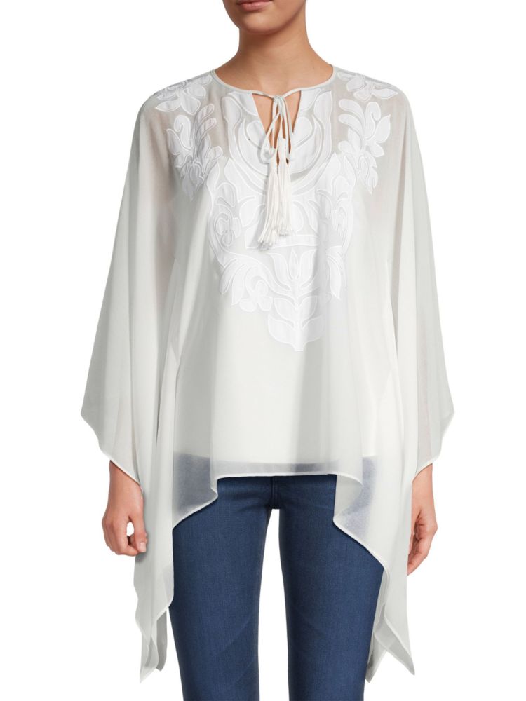 Tessa blouse with Ungaro embroidery, white