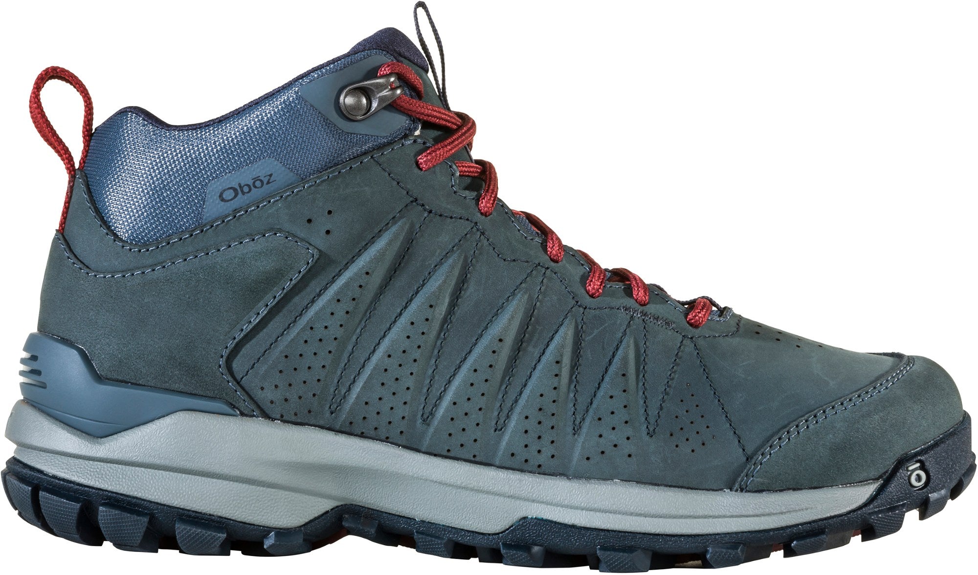 Leather waterproof hiking boots Sypes Mid - women's Oboz, gray-blue