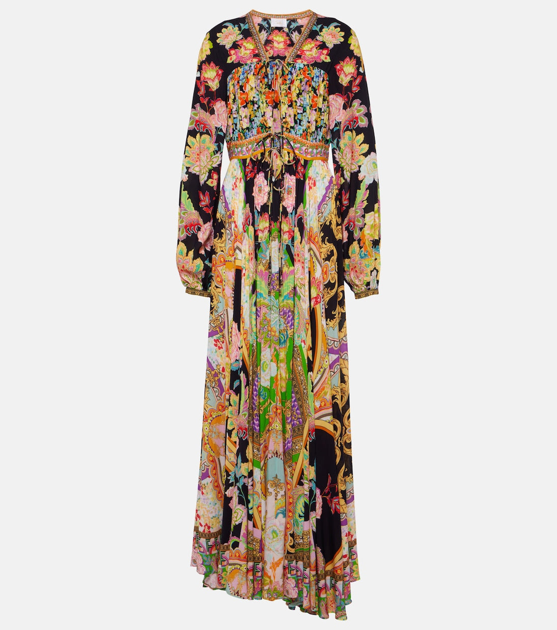 Maxi dress with Camilla print, multicolor