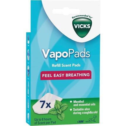 Vapopads with menthol scent and essential oils, Vicks