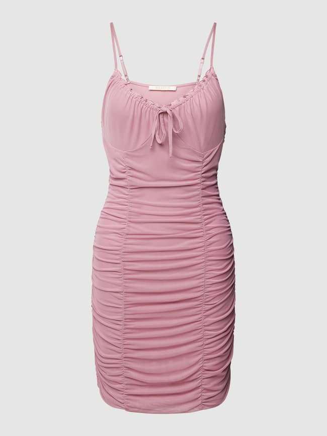 Allover mini dress, AQUARE Review, dusty pink