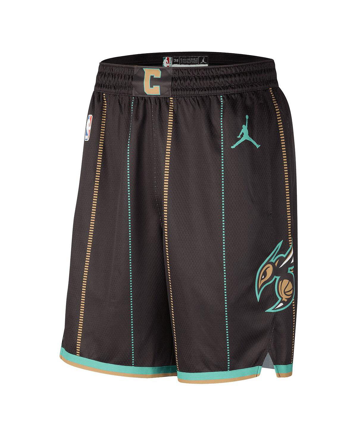 Charlotte Hornets 2022/23 City Edition Swingman Men's Black and Mint Jordan Shorts