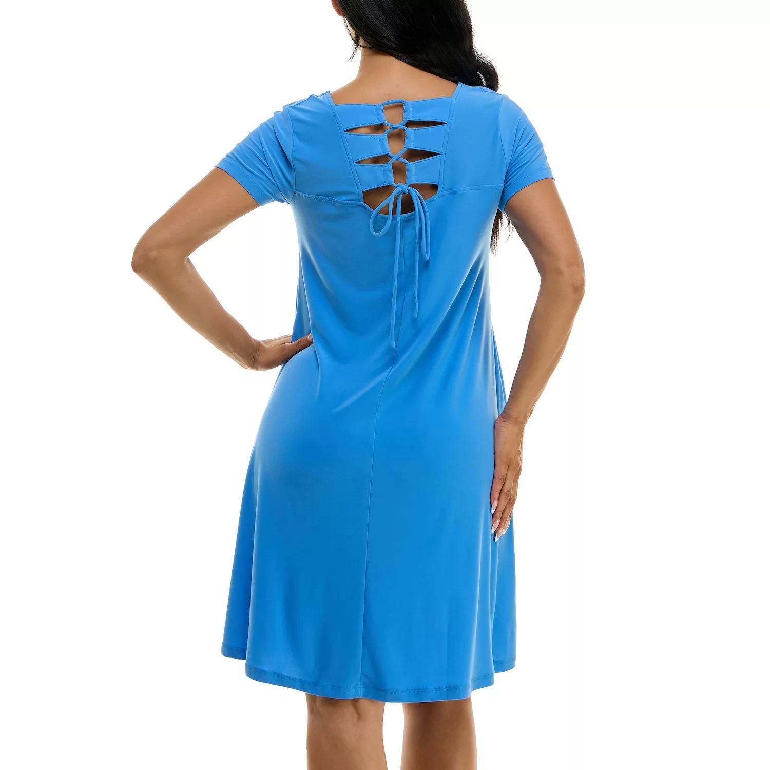 Women's loose dress with lace-up back Nina Leonard Nina Leonard