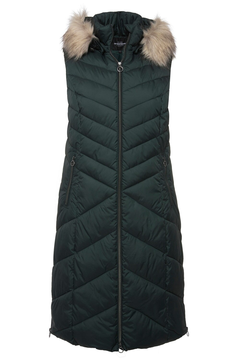 Ulla Popken vest, dark green