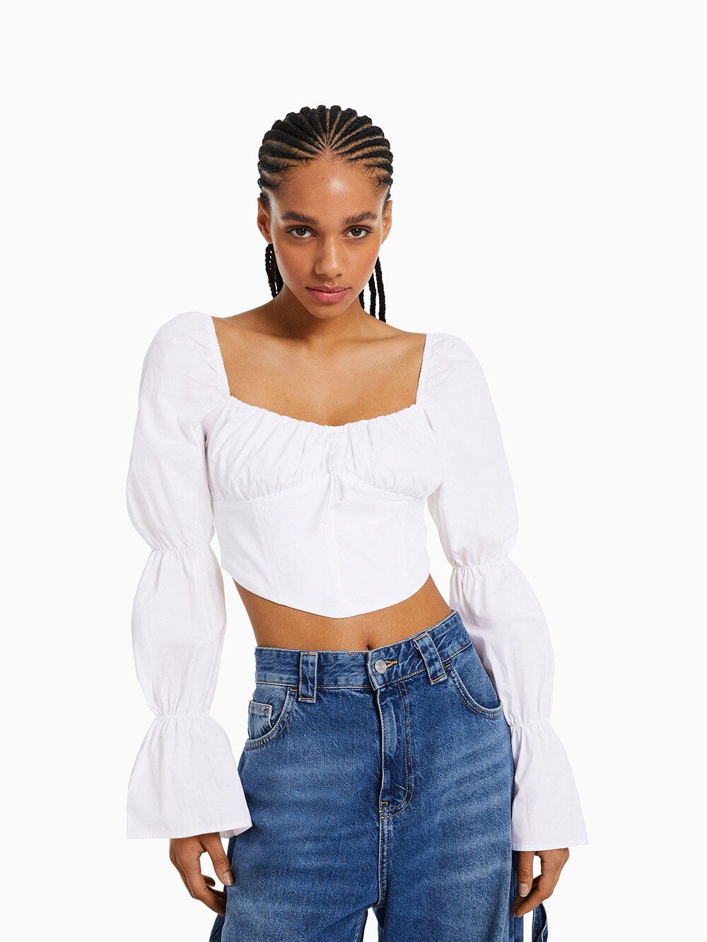 Bershka blouse, white